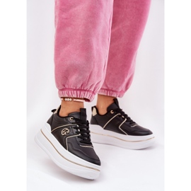 Ženske sportske cipele na platformi crne crna 2