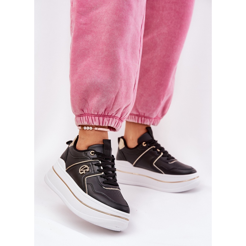 Ženske sportske cipele na platformi crne crno 2