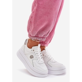 Ženske sportske cipele s platformom bijele boje bijela 1