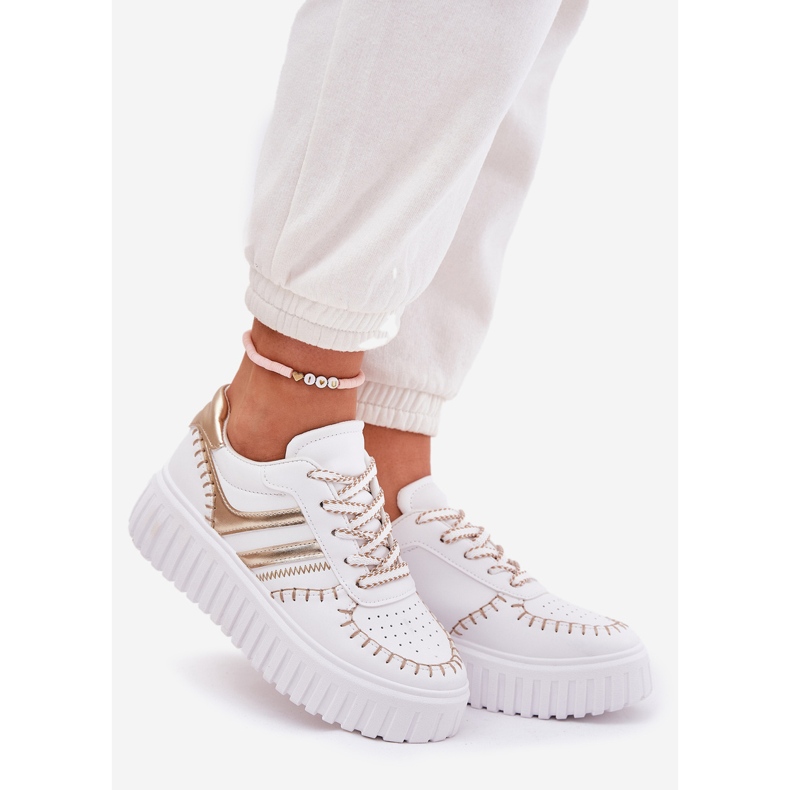 Ženske tenisice na zlatnoj platformi zlatna 1