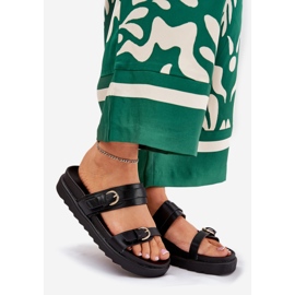 Ženski klip na platformi s zlatnim stezaljkama crnim crna 1