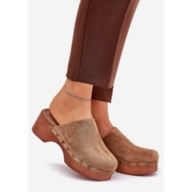 Začepljuje ženski flip -flops s ekološkom kaminom kaminom kaminom smeđa 1