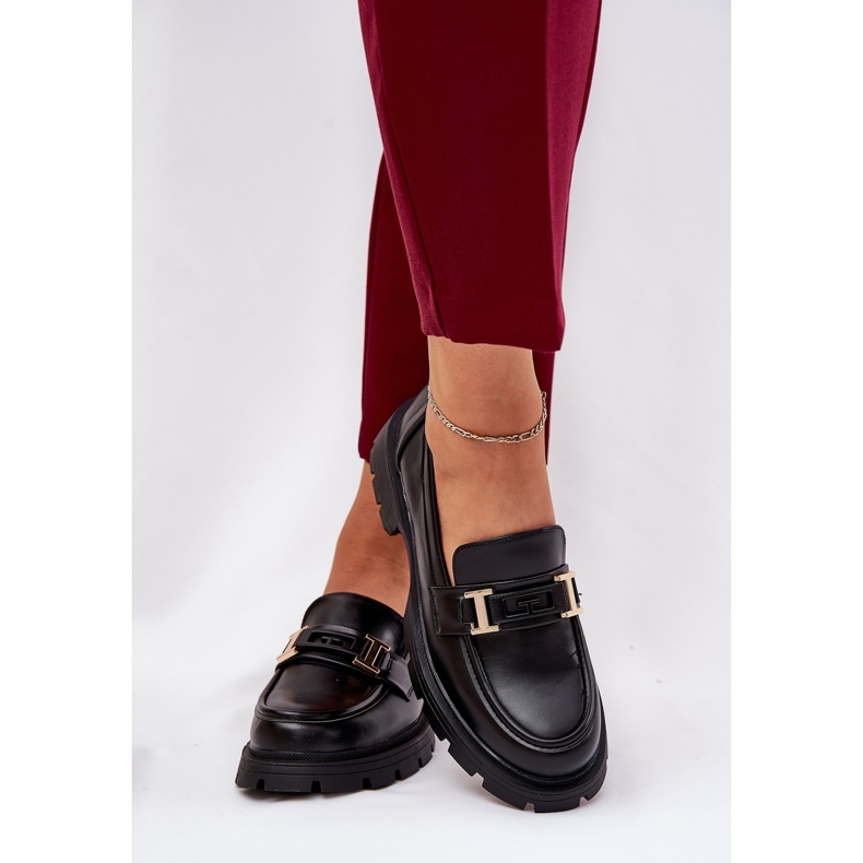 Ženske mokasine s eko kožom crnom crna 2