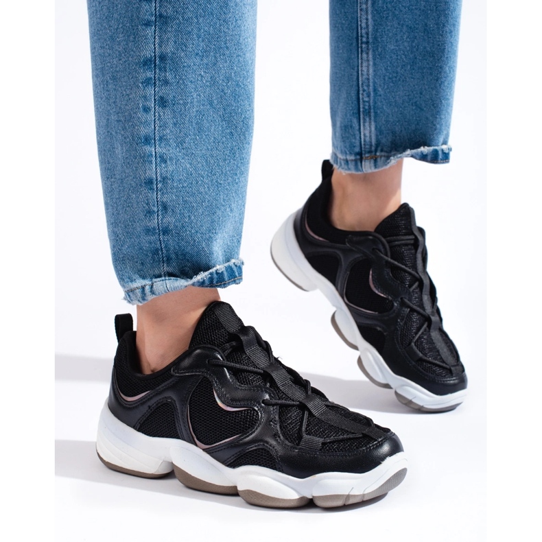Kylie Elegantne crne tenisice crna 1