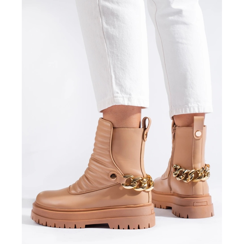 Elegantne torbe s lancem bež 1