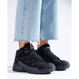 Sportske trekking ženske cipele s visokim gornjištem DK crne boje crno 1