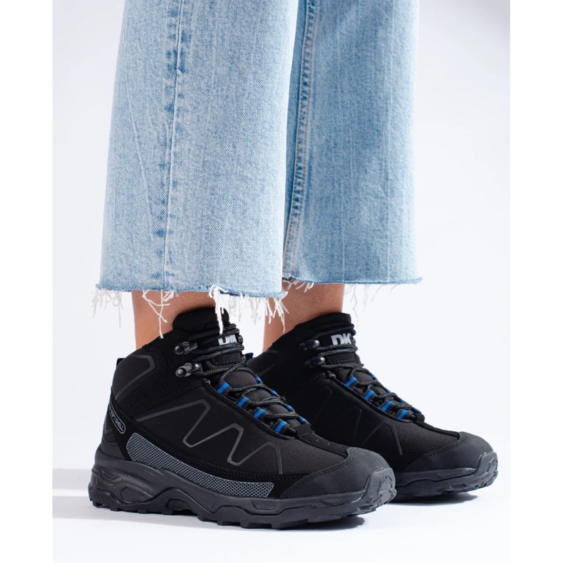 Sportske trekking ženske cipele s visokim gornjištem DK crne boje crno 1