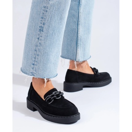 W. Potocki Ženske natikače Potocki antilop crne crno 2