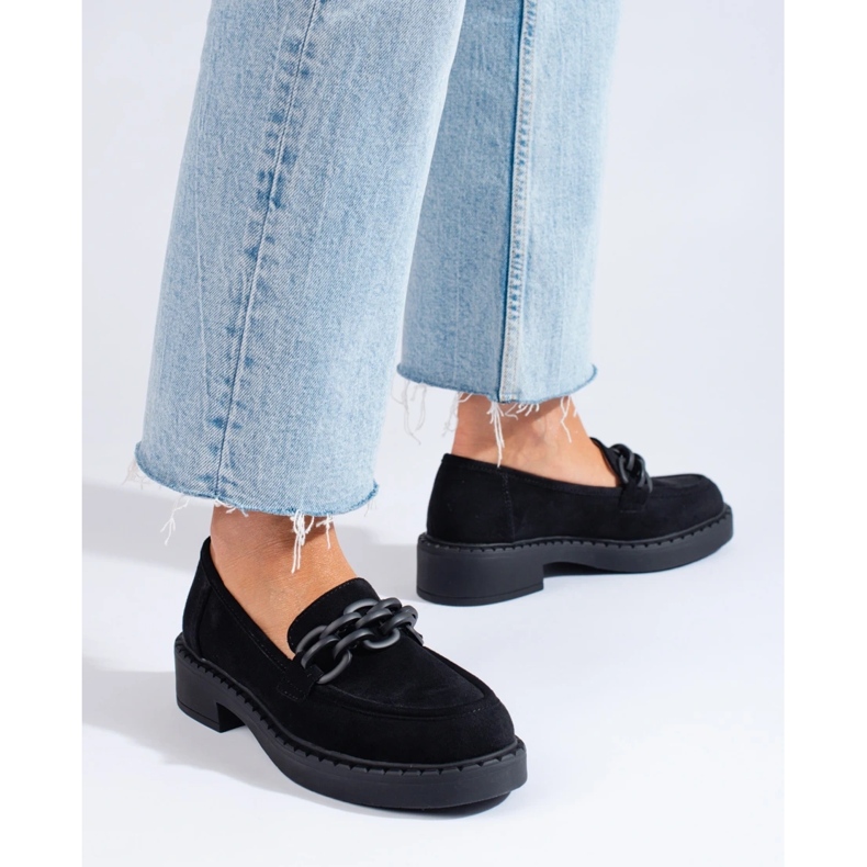 W. Potocki Ženske natikače Potocki antilop crne crna 2