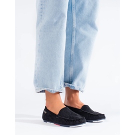 Ženske crne otvorene mokasine Shelovet crna 2