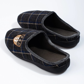 Shelovet muške sive kockaste papuče siva 2