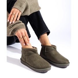 Shelovet ženske tamnozelene čizme za snijeg zelena 2