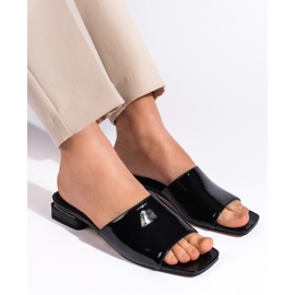 Goodin Ženske klasične crne mule na visoku petu crna 2