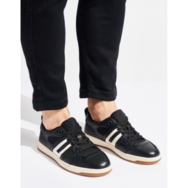 Crne sportske cipele od ekološke kože crno 1