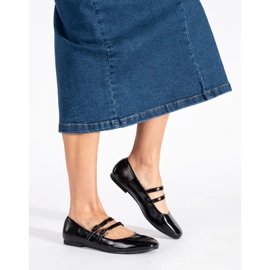 Crne lakirane balerinke s kopčom crna 2