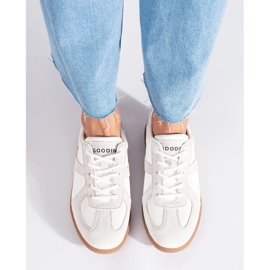 Goodin Kožne bijele ženske tenisice bijela 2