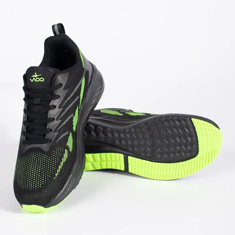 Vico Crne i zelene muške mrežaste tenisice crno 2