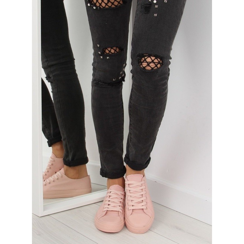 Ženske jednobojne tenisice puder roze ružičasta 2