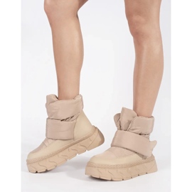 Seastar Bež izolirane ženske čizme za snijeg s debelim potplatom 2