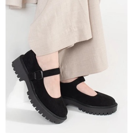 Goodin Crne cipele na platformi od antilop crno 1