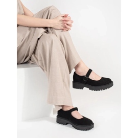 Goodin Crne cipele na platformi od antilop crna 2