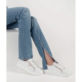 Goodin Kožne bijele tenisice na gustom potplatu bijela 2