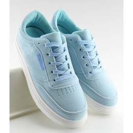 Plave ženske tenisice od antilopa NB172 Plave bijela plava 2