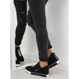 Crne tenisice na klin NB168 crne crno 1