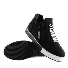 Crne tenisice na klin NB168 crne crno 2