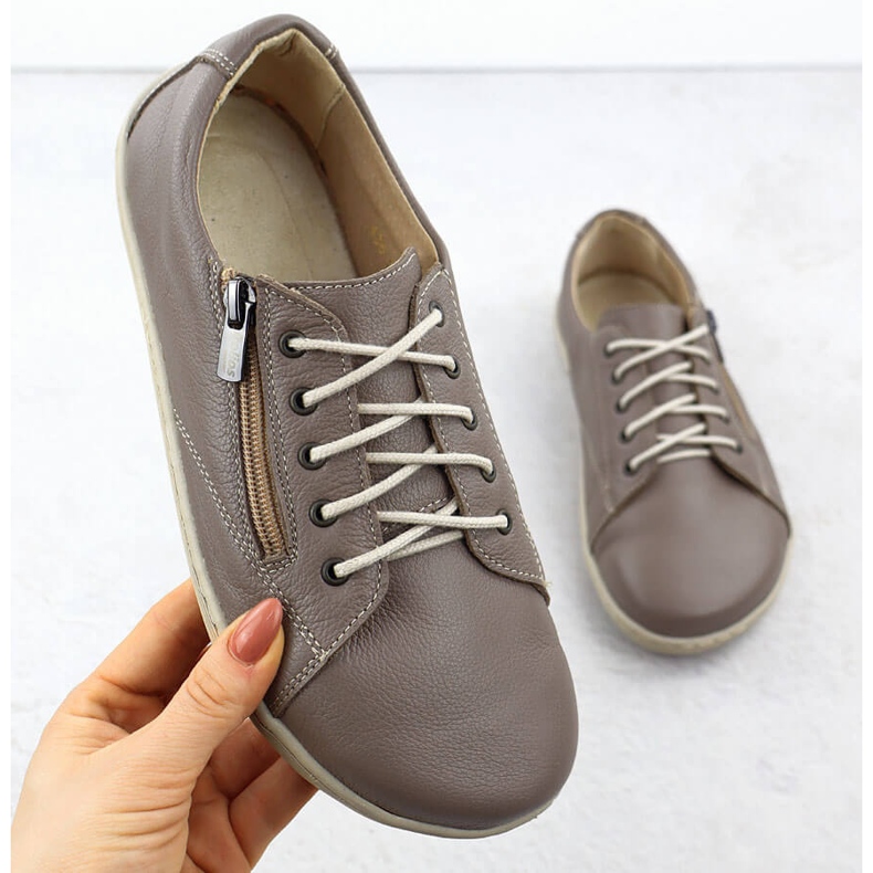 Ženske kožne cipele bosonogi kaki helios 436 zelena 1