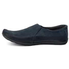 Olivier Muške cipele Kožni natičnici umetnuti 306kz mornarsko plava 1