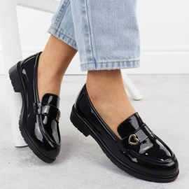 S.Barski Moccasins ženske lakirane cipele Black S. barski hy51-379 crna 1