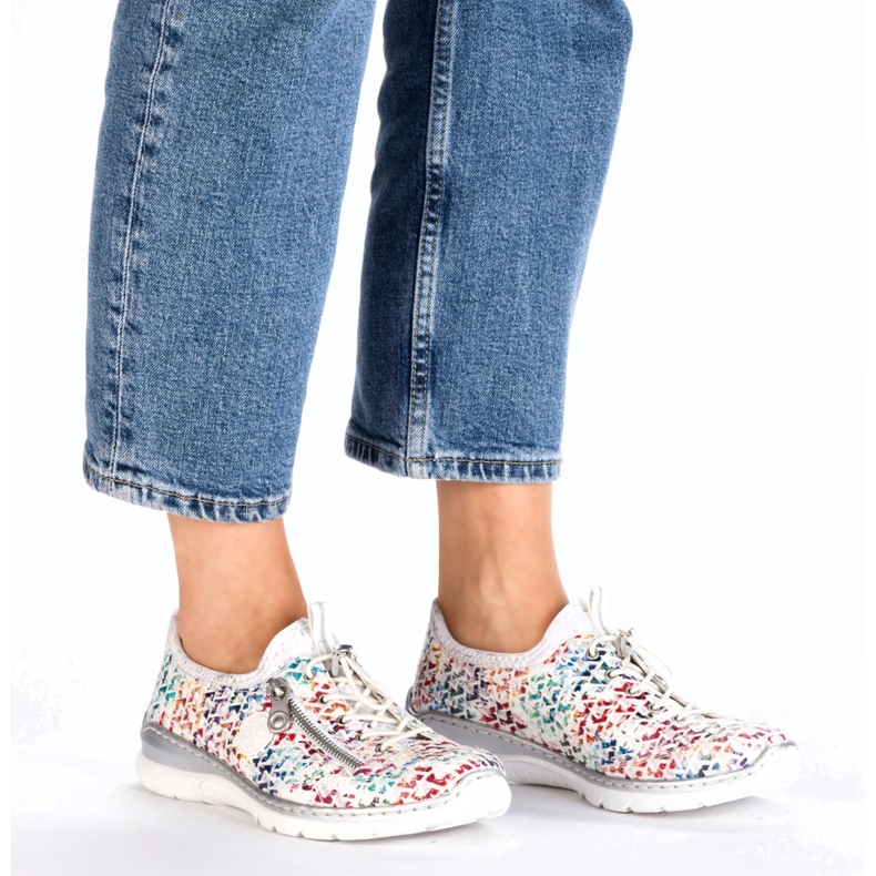 Ženske sportske cipele Openwork White Rieker L3252-90 bijela 2