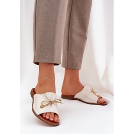 Kožna ravna elegantna jastuka s lukom lewski 3572 zloty obrisana zlatni 2