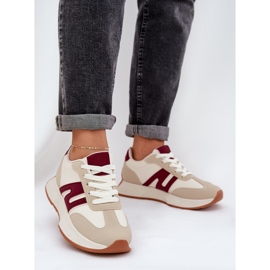 Ženske sportske cipele na bež-plavoj platformi 2