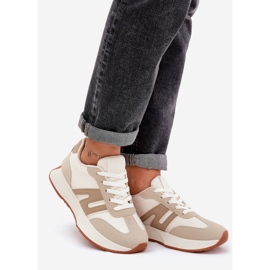 Ženska sportska obuća na platformu, bež 1