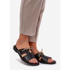 Ženska kožna kožna letvica zazoo 3022 crno crna 1