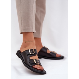 Kožni ravni jastuci s Zazoo 3020 crnim stezaljkama crna 2