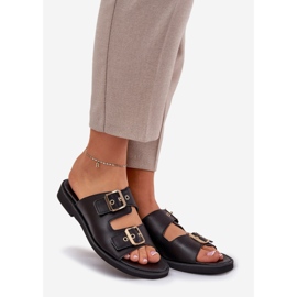 Kožni ravni jastuci s Zazoo 3020 crnim stezaljkama crna 1