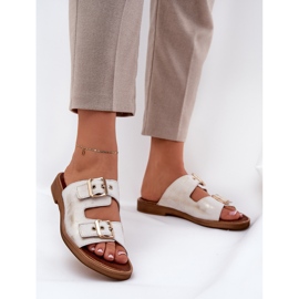 Kožni ravni jastuci s Zazoo 3020 Zloty Zloty obrisani zlatna 2