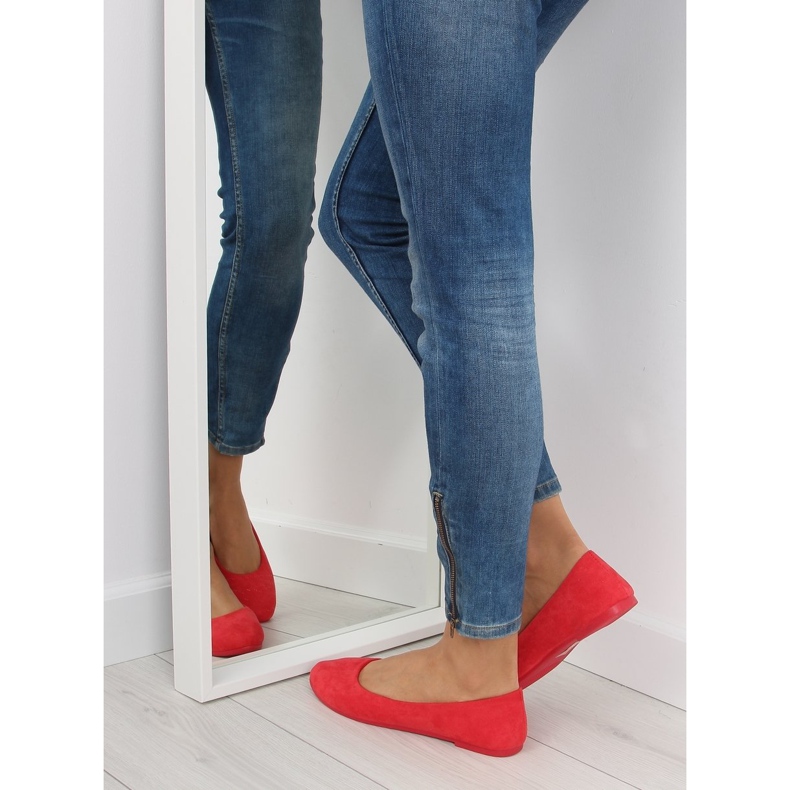 Ženske balerinke nježno crvene crvene crvena 2