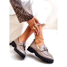 Vinceza laked ženske loafers 62187 bež-siva 4