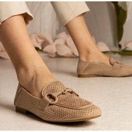 Smeđe ženske otvorene natikače s ukrasom smeđa 1