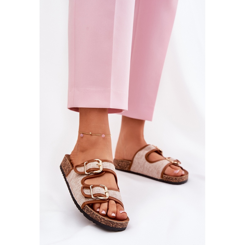 Ženski materijal lepršaju na plutama s kamilicama smeđa 2