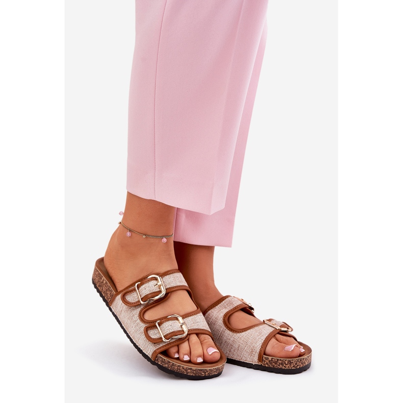 Ženski materijal lepršaju na plutama s kamilicama smeđa 1