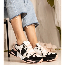 Ružičaste ženske tenisice s masivnim đonom crna 2