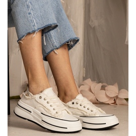 Tenisice bijelih žena na visokoj potplati bijela 2