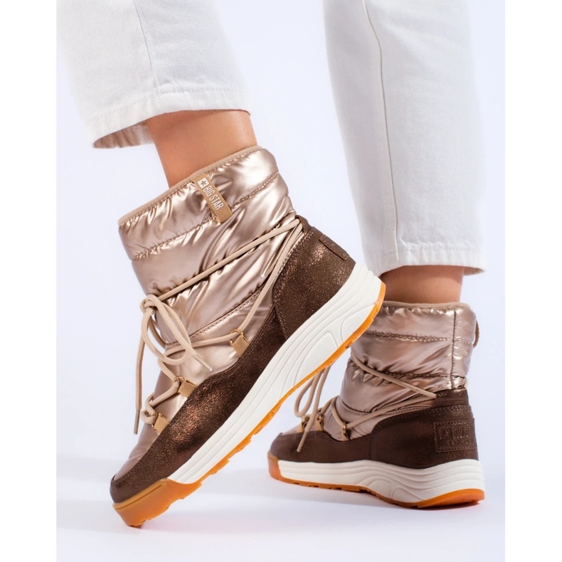 Kratke zlatne čizme za snijeg Big Star KK274276 smeđa 2