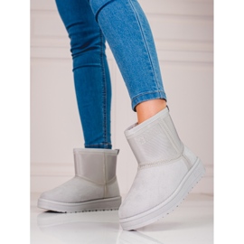 Sive ženske kratke čizme za snijeg Big Star KK274613 siva 2