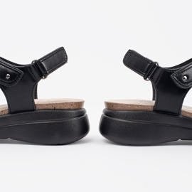 Goodin Udobne ženske sandale crne boje crno 1